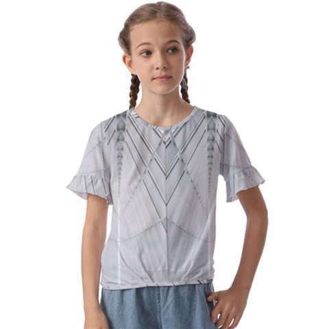 Architecture Building Kids  Cuff Sleeve Scrunch Bottom Tee by artworkshop