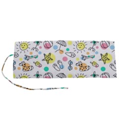 Drawing Pattern Roll Up Canvas Pencil Holder (s) by artworkshop