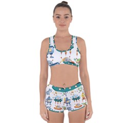 Vector-set-funny-robots-cartoon Racerback Boyleg Bikini Set by Jancukart