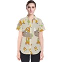 Seamless-pattern-vector-with-funny-boy-scout-scout-day-background Women s Short Sleeve Shirt View1
