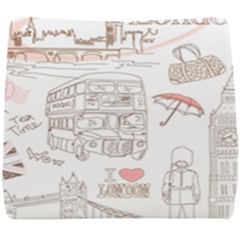 I Love London Drawing Seat Cushion by Jancukart