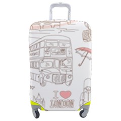 I Love London Drawing Luggage Cover (medium) by Jancukart