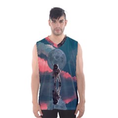 Astronaut-moon-space-nasa-planet Men s Basketball Tank Top by Jancukart