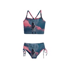 Astronaut-moon-space-nasa-planet Girls  Tankini Swimsuit by Jancukart