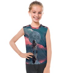 Astronaut-moon-space-nasa-planet Kids  Mesh Tank Top by Jancukart