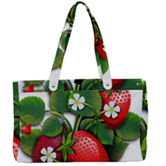 Strawberries-fruits-fruit-red Canvas Work Bag by Jancukart