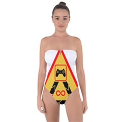 Gamer-geek-video-game-sign-fan Tie Back One Piece Swimsuit by Jancukart