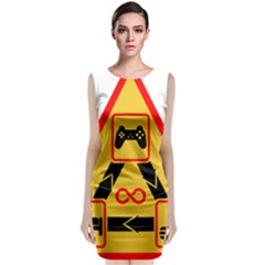 Gamer-geek-video-game-sign-fan Sleeveless Velvet Midi Dress by Jancukart