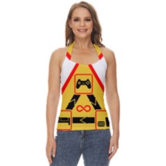 Gamer-geek-video-game-sign-fan Basic Halter Top by Jancukart