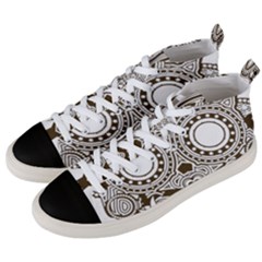 Barong-mask-art-bali Men s Mid-top Canvas Sneakers by Jancukart