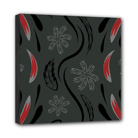 Folk Flowers Print Floral Pattern Ethnic Art Mini Canvas 8  X 8  (stretched) by Eskimos