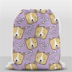 Corgi Pattern Drawstring Bag (small) by Sudhe