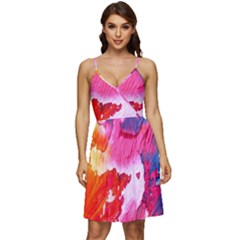 Colorful Painting V-neck Pocket Summer Dress  by artworkshop