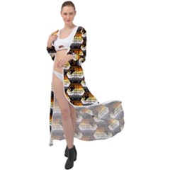 Hackers Town Void Mantis Hexagon Bear Pride Flag Maxi Chiffon Beach Wrap by WetdryvacsLair