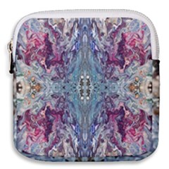 Abstract Arabesque Mini Square Pouch by kaleidomarblingart