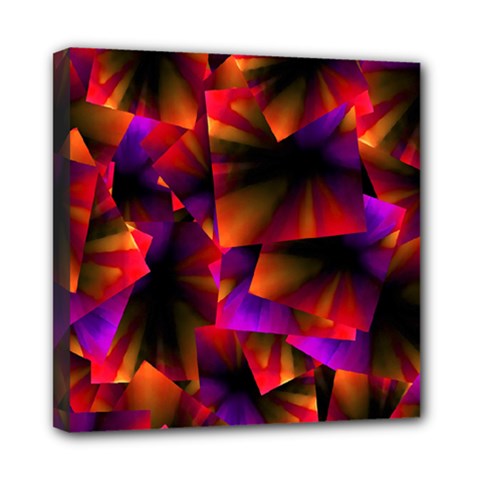 Squares Motif Geometric Pattern Mini Canvas 8  X 8  (stretched) by dflcprintsclothing