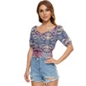 Abstract pouring Button up blouse View2
