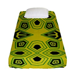 Abstract Pattern Geometric Backgrounds  Fitted Sheet (single Size) by Eskimos