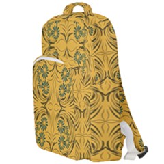Folk Flowers Print Floral Pattern Ethnic Art Double Compartment Backpack by Eskimos