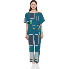 Amphisbaena Two Platform Dtn Node Vector File Batwing Lightweight Chiffon Jumpsuit by Sapixe