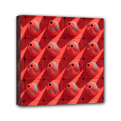 Sculpture-art-traffic-cones-plastic Mini Canvas 6  X 6  (stretched) by Jancukart