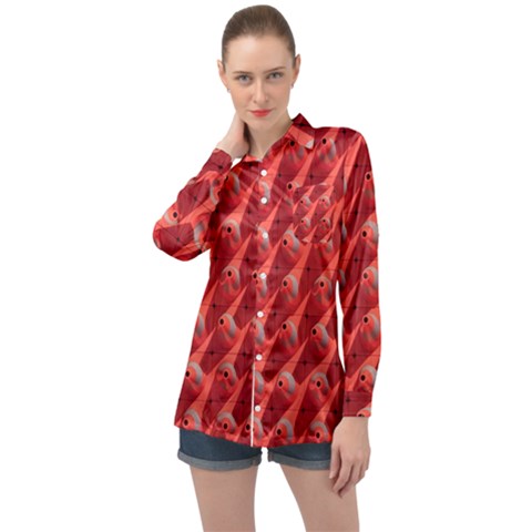 Sculpture-art-traffic-cones-plastic Long Sleeve Satin Shirt by Jancukart