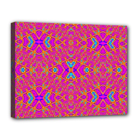 Pink Vacation Canvas 14  X 11  (stretched) by Thespacecampers