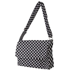Black And White Watercolored Checkerboard Chess Full Print Messenger Bag (s) by PodArtist