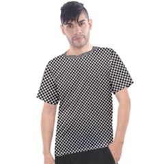 Small Black And White Watercolor Checkerboard Chess Men s Sport Top by PodArtist