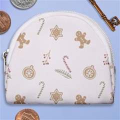 Hand-drawn-christmas-pattern Horseshoe Style Canvas Pouch by nate14shop
