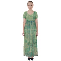 Bathroom Ceramic  High Waist Short Sleeve Maxi Dress by artworkshop