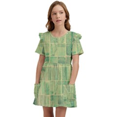 Bathroom Ceramic  Kids  Frilly Sleeves Pocket Dress by artworkshop