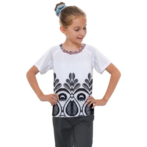 Im Fourth Dimension Black White 5 Kids  Mesh Piece Tee by imanmulyana