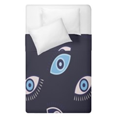 Eyes Evil Eye Blue Pattern Design Duvet Cover Double Side (single Size) by artworkshop