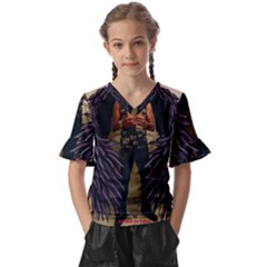 Screenshot 20220701-212826 Piccollage Kids  V-neck Horn Sleeve Blouse by MDLR