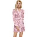 pattern seamless stars clouds Long Sleeve Satin Robe View1