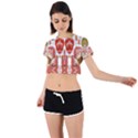 IM Fourth Dimension Colour 13 Tie Back Short Sleeve Crop Tee View1