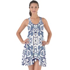 Blue-design Show Some Back Chiffon Dress by nateshop