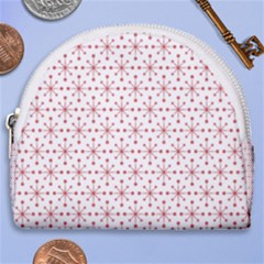 Pattern Christmas Pattern Red Stars Horseshoe Style Canvas Pouch by Sapixe