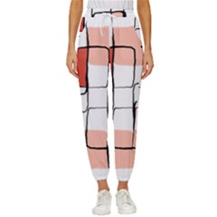 Abstract Seamless Pattern Art Cropped Drawstring Pants by Sapixe