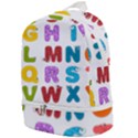 Vectors Alphabet Eyes Letters Funny Zip Bottom Backpack View1