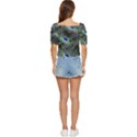 Plumage Peacock Feather Colorful Button up blouse View4