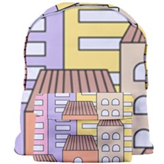 Houses City Architecture Building Giant Full Print Backpack by Sapixe