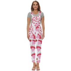 Pink Watermeloon Women s Pinafore Overalls Jumpsuit by Sapixe