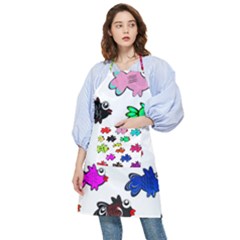 Fish Fishes Marine Life Swimming Water Pocket Apron by Sapixe