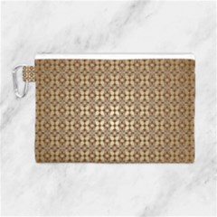 Background-chevron Chocolate Canvas Cosmetic Bag (large) by nateshop