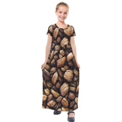 Coffe Kids  Short Sleeve Maxi Dress by nateshop