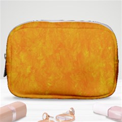 Background-yellow Make Up Pouch (small) by nateshop