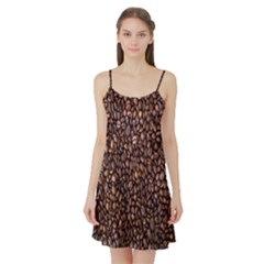 Coffee Beans Food Texture Satin Night Slip by artworkshop