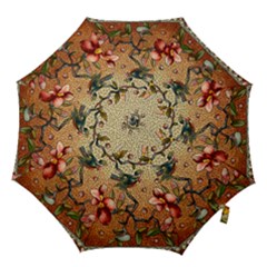 Flower Cubism Mosaic Vintage Hook Handle Umbrellas (medium) by Jancukart